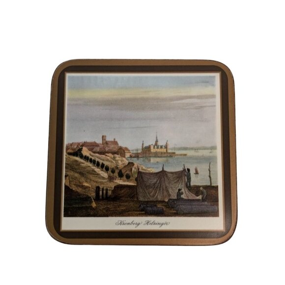 Pimpernel Danish Castles Coaster Set of 6 Cork Acrylic Made in England Vintage - Picture 5 of 11